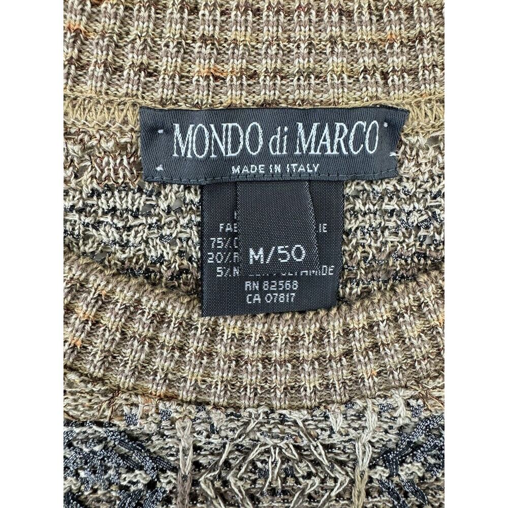 Vintage Mondo Di Marco Sweater Men's M/50 Made in Italy Sheer Knit Earthy Brown - Picture 3 of 12